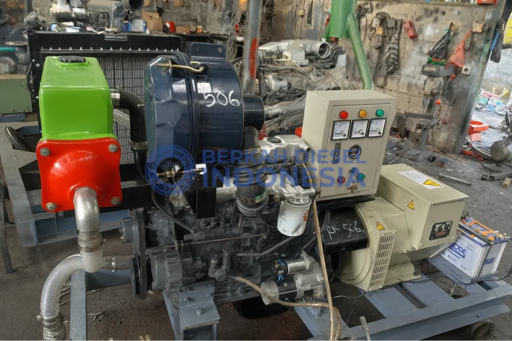 alat compression tester terpasang pada mesin diesel untuk mengukur tekanan kompresi